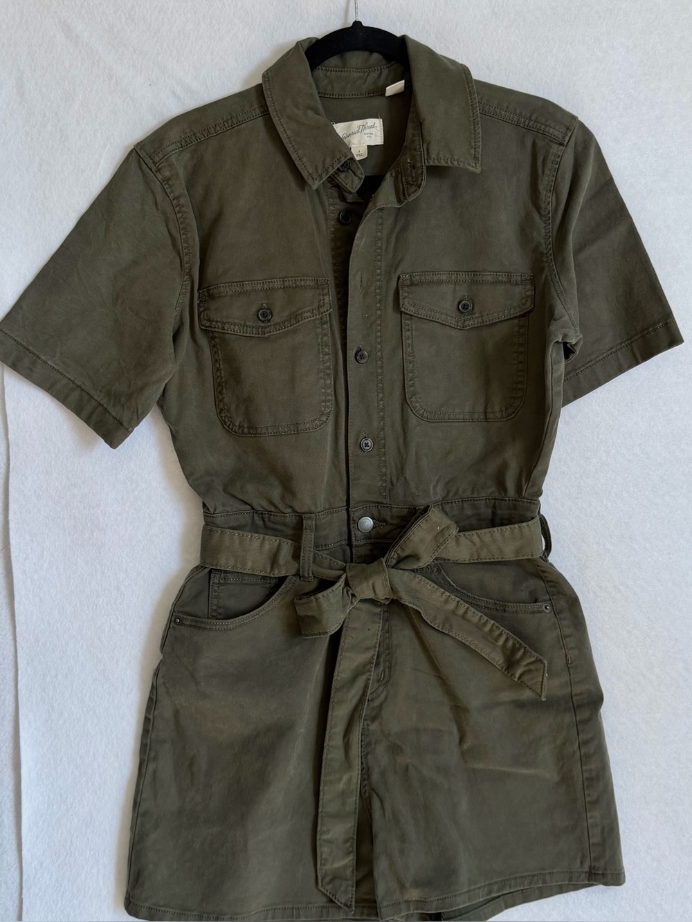 NWOT Olive button-up Shorts Jumper by Universal Thread.
